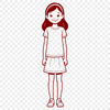 Beautiful Girl SVG Design Colorful girl illustration created with digital design software.