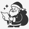 A vector illustration of Father Christmas in traditional attire, suitable for various uses.