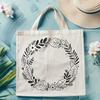Hand-Drawn Floral SVG Wreath A hand-drawn floral wreath designed as a vector graphic.