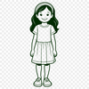 Adorable Young Girl Illustration in Vector Format Illustration of a young girl in vector format.