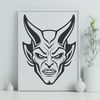 Halloween Decorations SVG File A dark illustration of the devil, suitable for Halloween decorations.