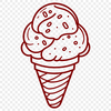 An editable vector design of an ice cream treat, ideal for crafting and DIY crafts with Cricut machines or laser cutters.