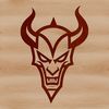Illustration of a demon with horns and wings, suitable for Halloween decorations or designs.