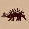 A vector art dinosaur graphic suitable for digital and physical applications.