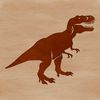 Illustrative prehistoric dino graphic in vector format
