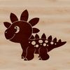 An SVG image of a small dinosaur from the Mesozoic era.