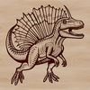 Ancient Dinosaur Artwork A prehistoric Spinosaurus dinosaur illustration in vector format.