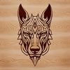 Detailed Doberman Pinscher Portrait A detailed illustration of a Doberman Pinscher's head and facial features, designed as vector art.