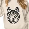 Husky Portrait Vector Art A detailed illustration of a Siberian Husky's head with intricate features.