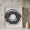 A stylized illustration of a sweet donut dessert made from vector art.