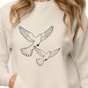Free Dove Illustration A single dove perched on a branch, illustrated in simple vector design.