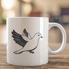 Peaceful Dove Silhouette Vector Graphic Vector graphic of a peaceful bird species, free to customize with various design tools.
