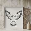 Beautiful Dove Illustration SVG A white bird with smooth, rounded wings and a gentle expression.