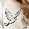 Free Dove Clip Art Vector Design A free vector illustration of a white dove in flight.