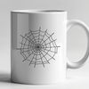 Delicate Spider Web Graphic A delicate spider web design rendered as an editable vector graphic.