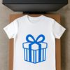 A simple vector illustration of a wrapped gift box with a bow on top, suitable for various uses including DIY projects.