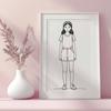 Vector Girl Illustrations in Various Poses Illustrative vector design of a young girl in various poses.