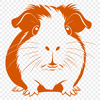 Beautiful Cavy Portrait Design A detailed illustration of a Guinea Pig, suitable for various applications including clip art and design templates.