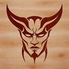 A satanic figure with horns and a tail, suitable for Halloween decorations or illustrations.