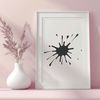 Vector Splatter Design Clip Art A stylized graphic representation of a splat shape, suitable for vector design and cutting machine templates.