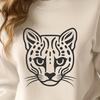 Wild Ocelot Portrait SVG Clip Art A wild ocelot's head portrait in a detailed vector design.
