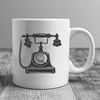 A digital representation of a classic telephone device.