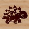 A detailed illustration of a baby prehistoric dinosaur, suitable for vector design and printing.