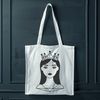 SVG Princess Character Vector Art A female character in a royal gown and tiara, suitable for illustration or design projects.