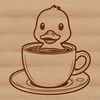 A digital illustration of a duck, suitable for vector design and cutting machines.