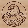 Detailed Feathered Head Study A detailed illustration of a majestic eagle's head with feathers and talons, suitable for vector design.