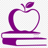 Stylized Apple Textbook Illustration A stylized illustration of a textbook with the Apple logo, suitable for educational purposes and vector art design.