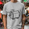 Detailed Mechanism Vector Art An illustrated representation of an electric motor with detailed mechanical components.