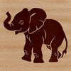 Free Vector Art Animal Icon A standing elephant in a natural setting, suitable for clip art design.