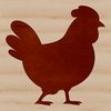 Free Vector Clip Art Image A simple outline illustration of a chicken, suitable for cutting or engraving.