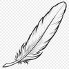 Stylized Feather Design A stylized feather design in vector format, suitable for digital crafting and cutting machines.