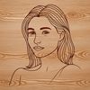 Simple Female Graphic Design A simple SVG graphic design of a female figure for various uses.