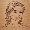 Beautiful SVG Woman Clip Art A female figure in a simple design, ideal for various creative projects.