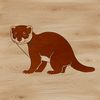 Cute Ferret SVG Design A digital illustration of a ferret in a vector format.