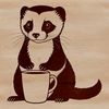 An SVG graphic of a cute ferret that can be used as a cut file or stencil for various crafting and design projects.