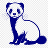 Ferret Vector Illustration for Cutting Machines A detailed vector illustration of a ferret, suitable for various uses such as cutting machines or digital designs.