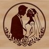 Beautiful Wedding SVG Clip Art An SVG vector graphic image representing a wedding theme with minimal design elements.