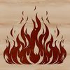 An SVG image of blazing fire shapes suitable for digital applications.