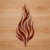 Realistic Flame Element SVG Design Vector graphic design element featuring a realistic flame shape.