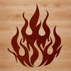 A high-resolution digital depiction of flames designed as a cuttable shape for craft projects.
