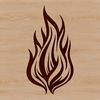 Flame Design Vector SVG vector design of flames with intricate shapes and details.