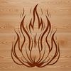 Free SVG Fire Shape A stylized graphic representation of a flame, suitable for digital cutting machines like Cricut or laser cutters.