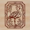 Ornate Flamingo Design Vector A detailed illustration of a flamingo standing on one leg, suitable for vector design.