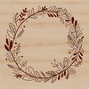 A floral wreath made from intricately designed elements, suitable for vector graphics applications.