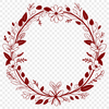 A handmade floral wreath design made from vector shapes, suitable for cutting machines or laser cutters.