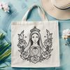 Sacred Heart Ornament Vector Art An intricate vector design featuring a sacred heart motif with ornate details.